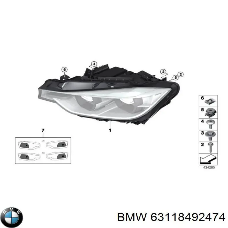 63118492474 BMW Luz direita
