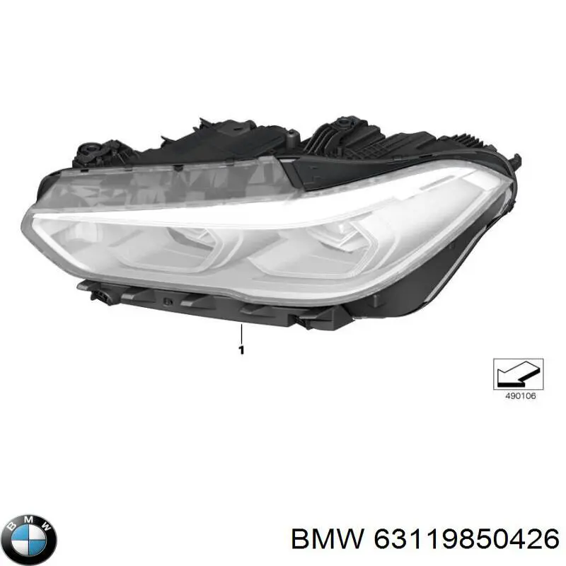 63119850426 BMW Luz direita