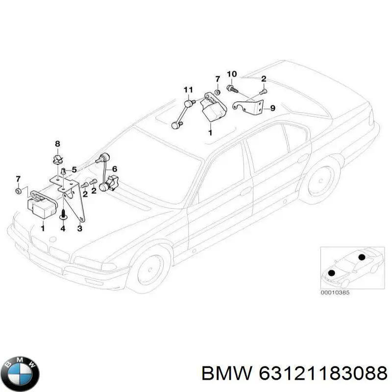 Barra dianteira de sensor do nível de posição de carroçaria BMW 63121183088 preço, a partir de 65,98 USD