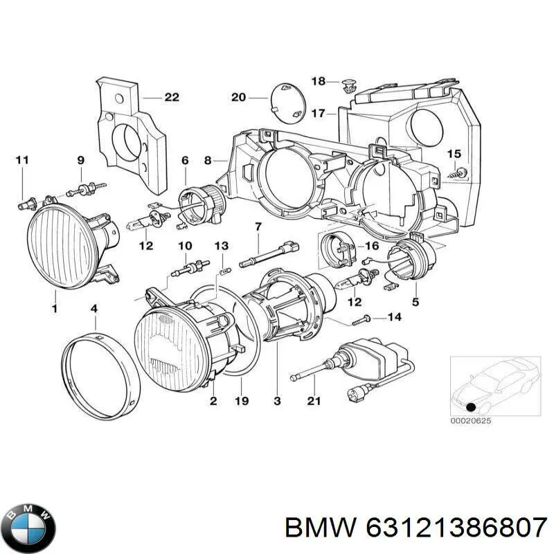 Refletor das luzes BMW 63121386807 preço, a partir de 267,09 USD