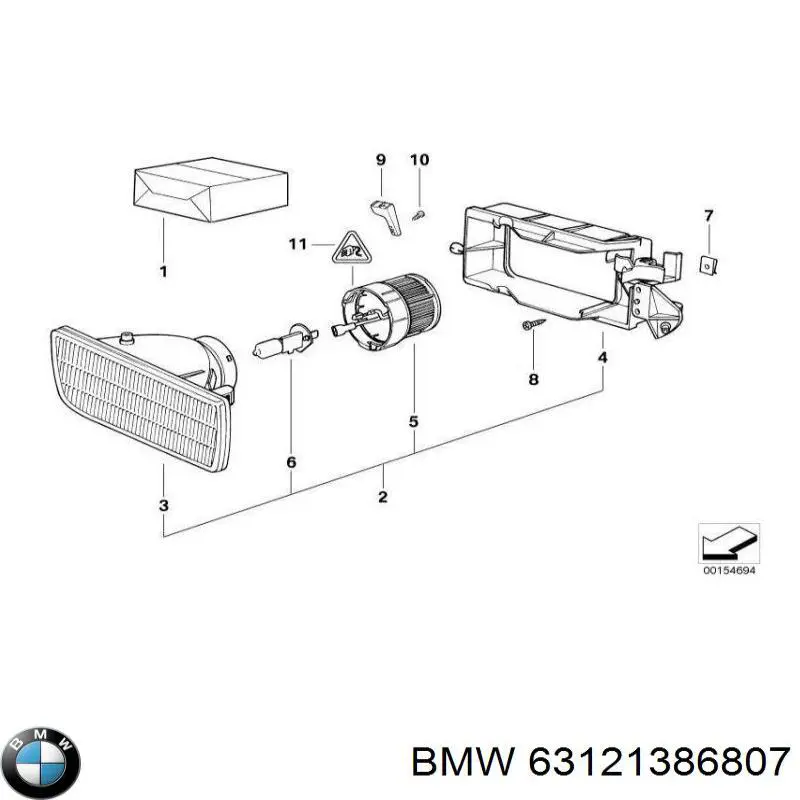 Compre 63121386807 BMW Refletor das luzes