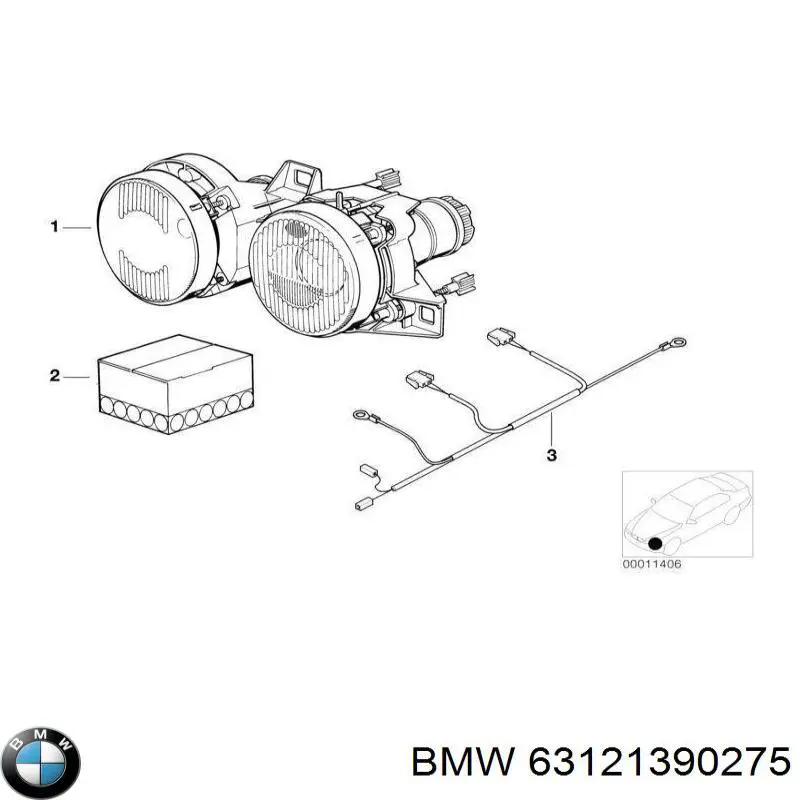Compre 63121390275 BMW Luz esquerda