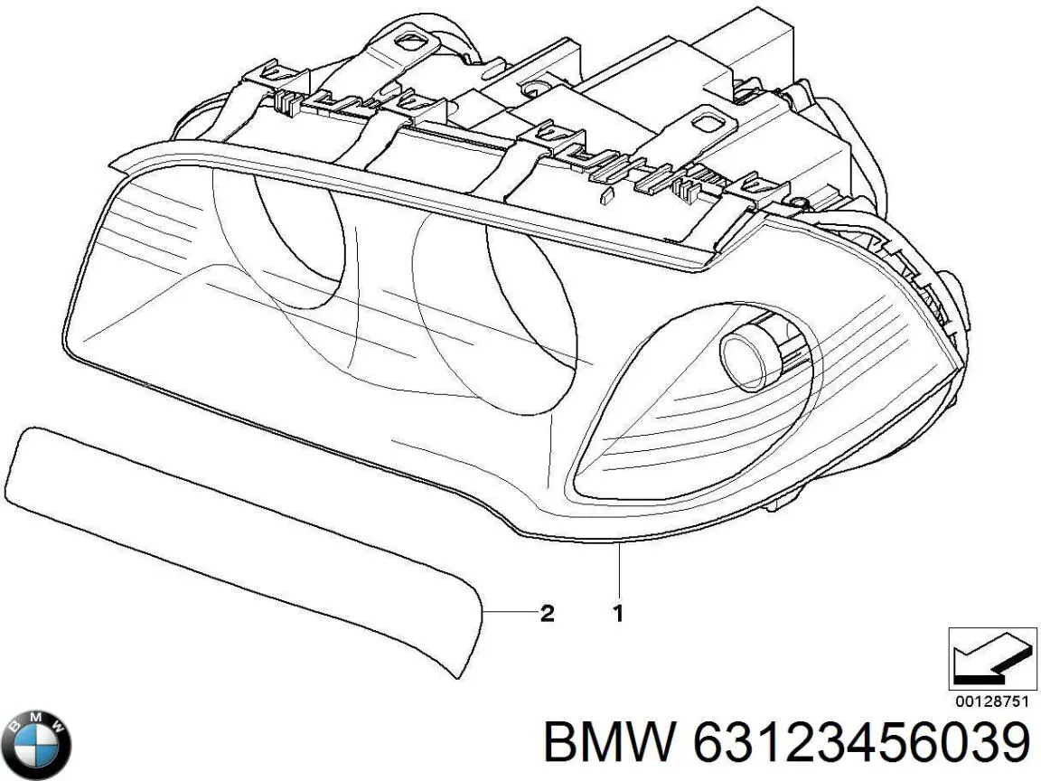 Luz esquerda BMW 63123456039 preço, a partir de 1004,02 USD