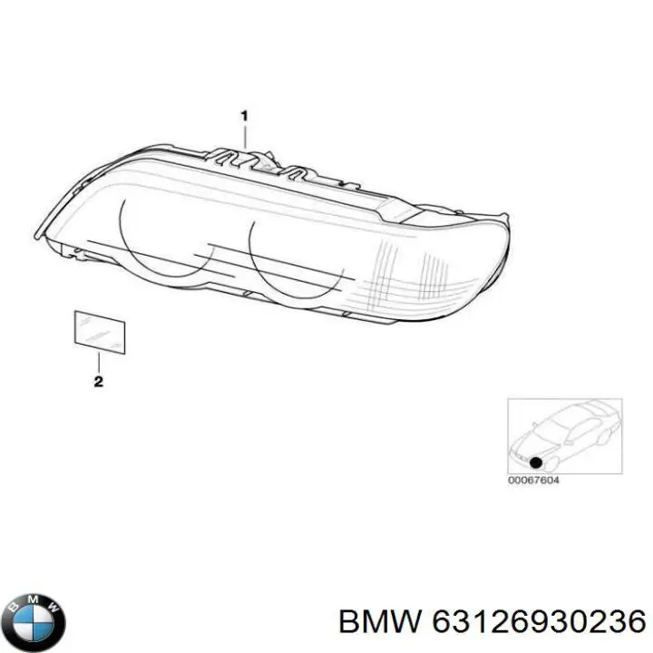 63126930236 BMW Luz direita