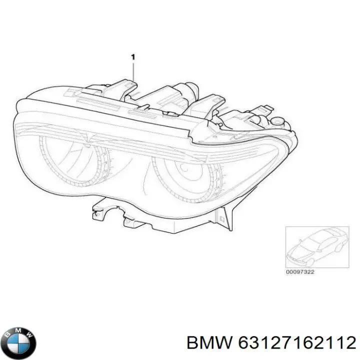 Luz direita BMW 63127162112 preço, a partir de 1035,22 USD