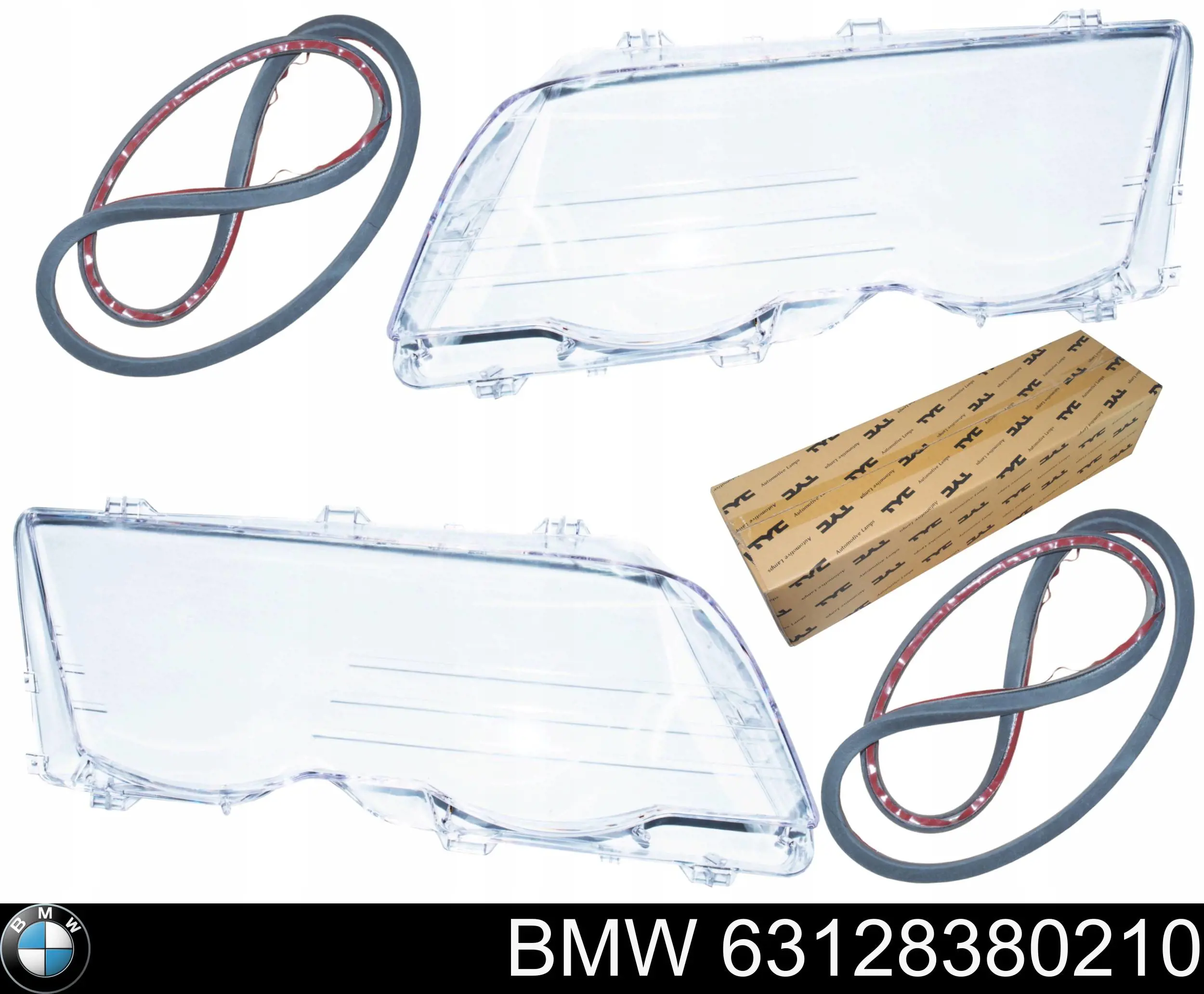 63128380210 BMW Vedação de vidro da luz