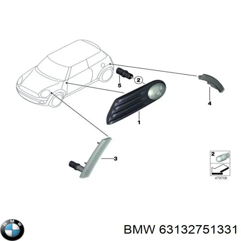 63132751331 BMW Posição (pisca-pisca) esquerda