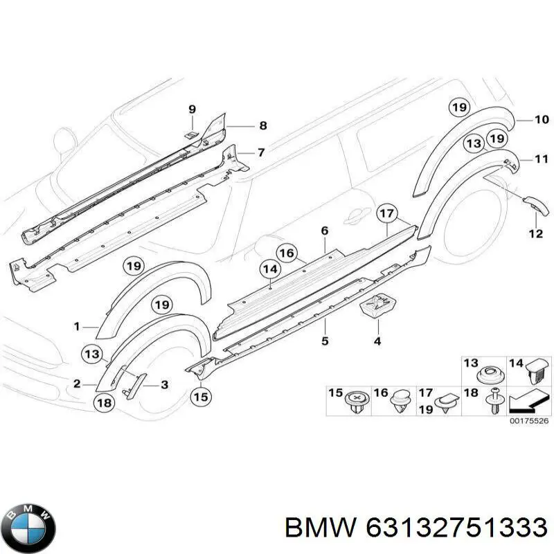 Posição traseira lateral esquerda BMW 63132751333 preço, a partir de 33,06 USD