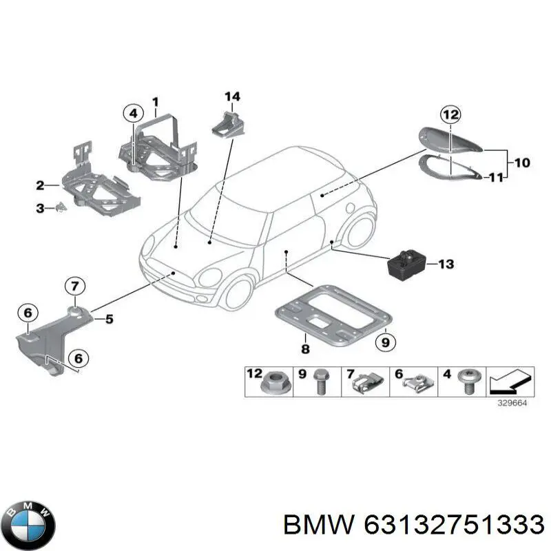 Compre 63132751333 BMW Posição traseira lateral esquerda