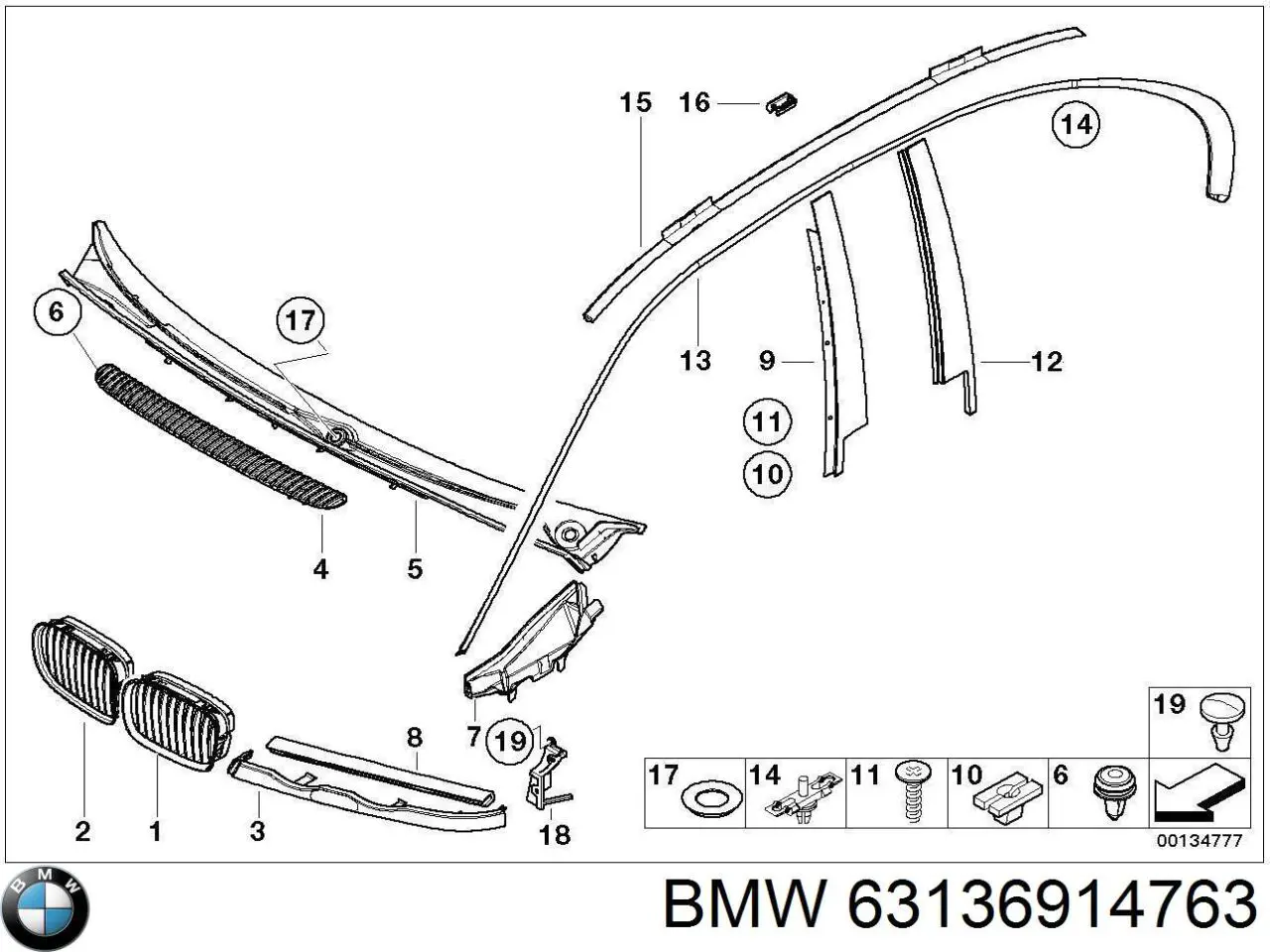 Circuito de contato da luz traseira BMW 63136914763 preço, a partir de 19,13 USD