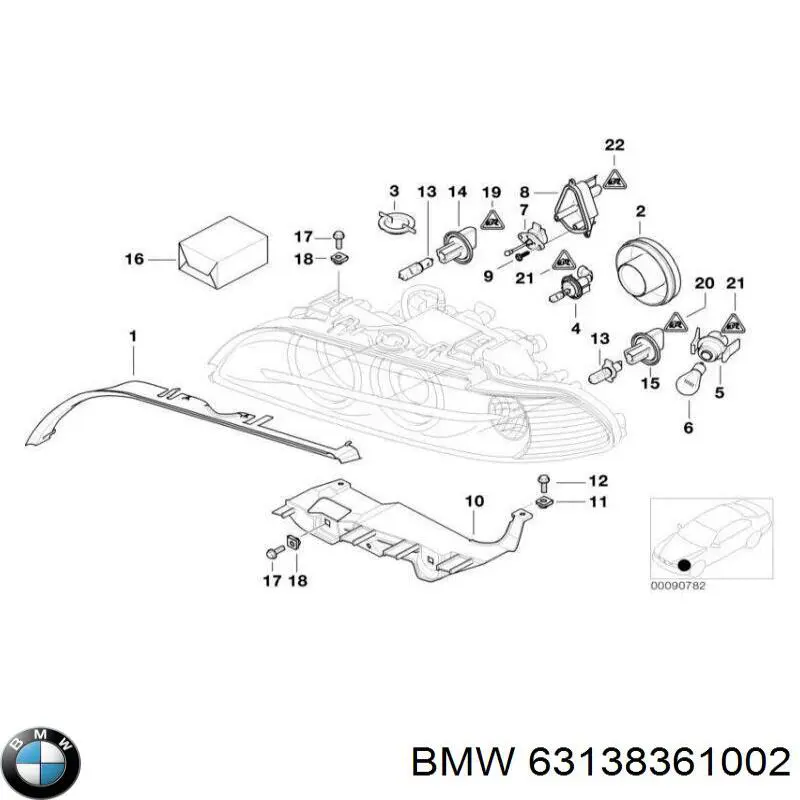 63138361002 BMW Base (casquilho) de lâmpada de pisca-pisca