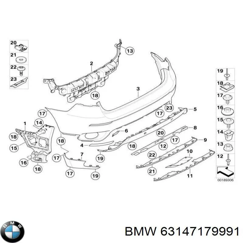 Retrorrefletor (refletor) do pára-choque dianteiro esquerdo BMW 63147179991 preço, a partir de 43,99 USD