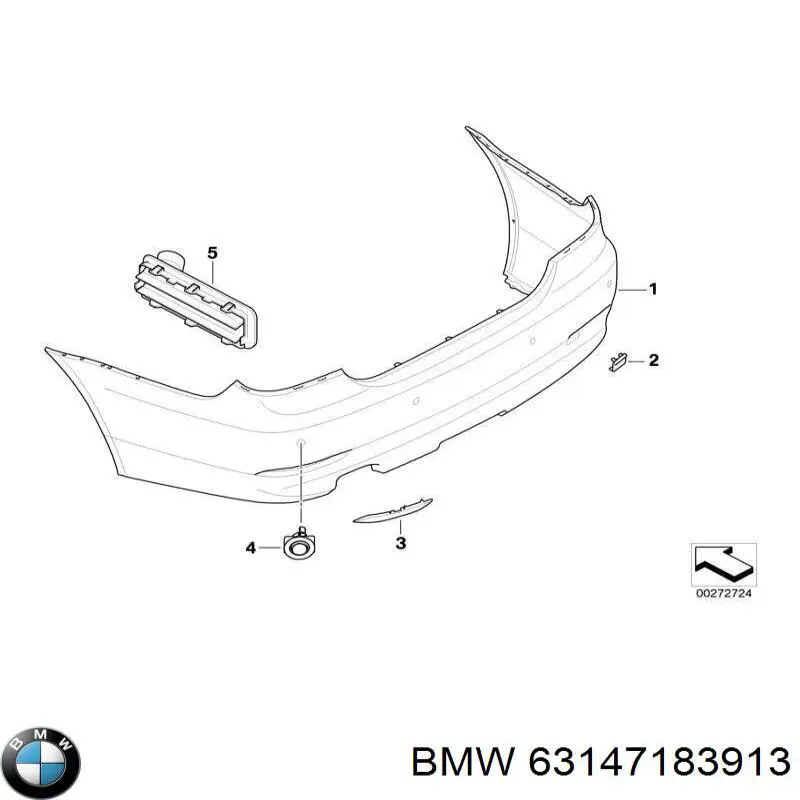 Retrorrefletor (refletor) do pára-choque traseiro esquerdo BMW 63147183913 preço, a partir de 24,66 USD