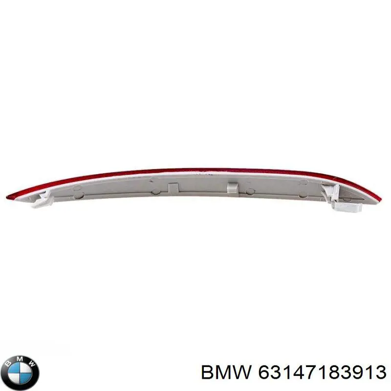 63147183913 BMW Retrorrefletor (refletor) do pára-choque traseiro esquerdo