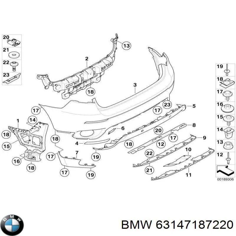 BF0113210002 Bapmic Retrorrefletor (refletor) do pára-choque traseiro direito