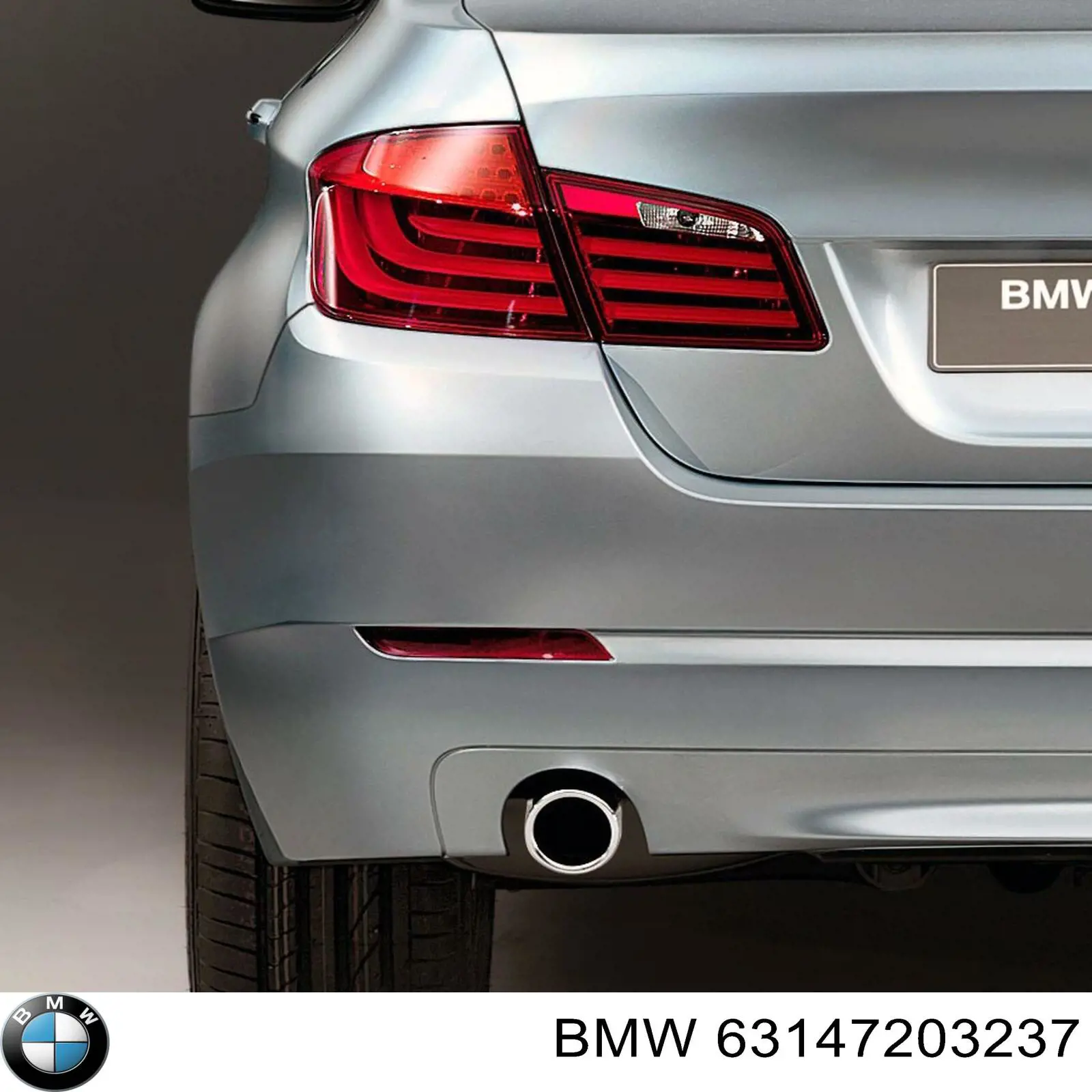 63147203237 BMW Retrorrefletor (refletor) do pára-choque traseiro esquerdo