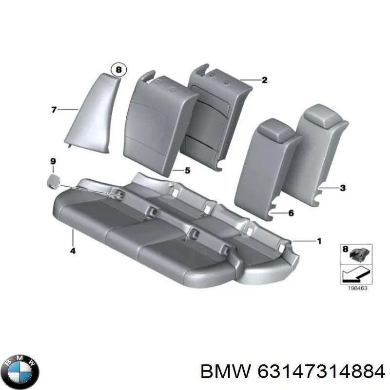 Retrorrefletor (refletor) do pára-choque traseiro direito BMW 7314884 preço, a partir de 25,52 USD