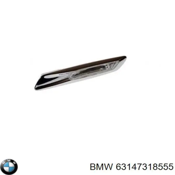 63147318555 BMW Retrorrefletor (refletor) do pára-choque traseiro esquerdo