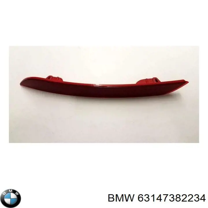 63147382234 BMW Retrorrefletor (refletor) do pára-choque traseiro direito