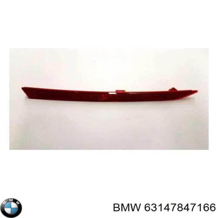 63147847166 BMW Retrorrefletor (refletor) do pára-choque traseiro direito