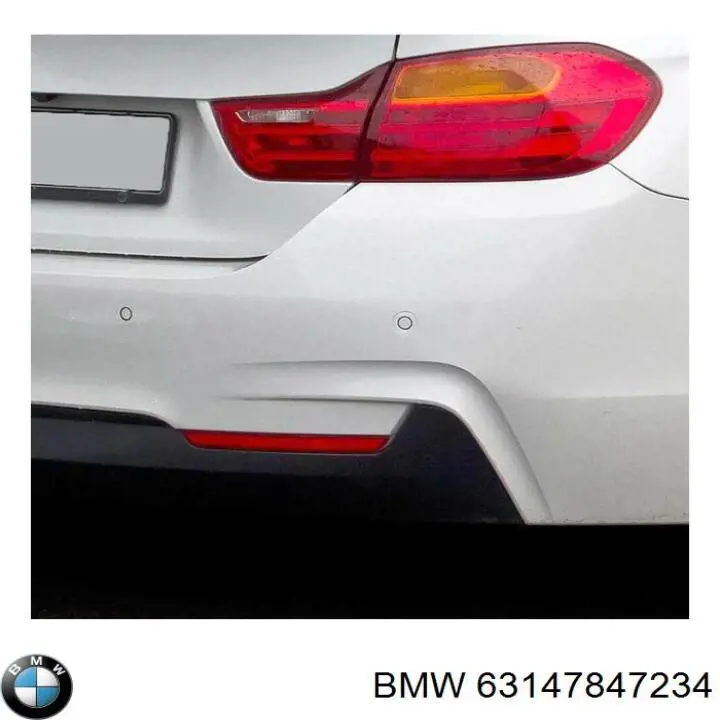 63147847234 BMW Retrorrefletor (refletor) do pára-choque traseiro direito