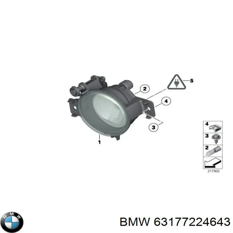 Luzes de nevoeiro esquerdas BMW 63177224643 preço, a partir de 78,18 USD