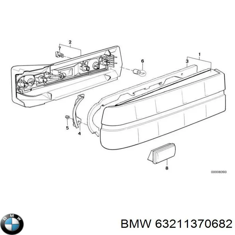 Lanterna traseira direita BMW 63211370682 preço, a partir de 458,89 USD