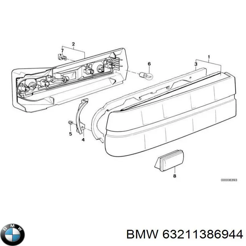 63211386944 BMW Lanterna traseira direita