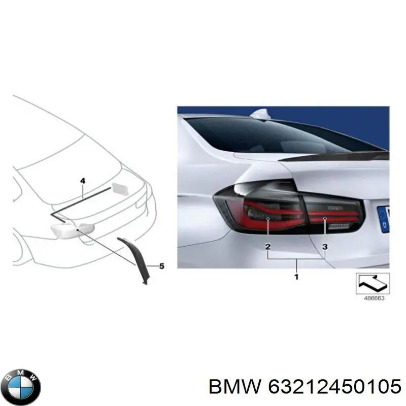 Lanterna traseira esquerda/direita BMW 63212450105 preço, a partir de 665,94 USD