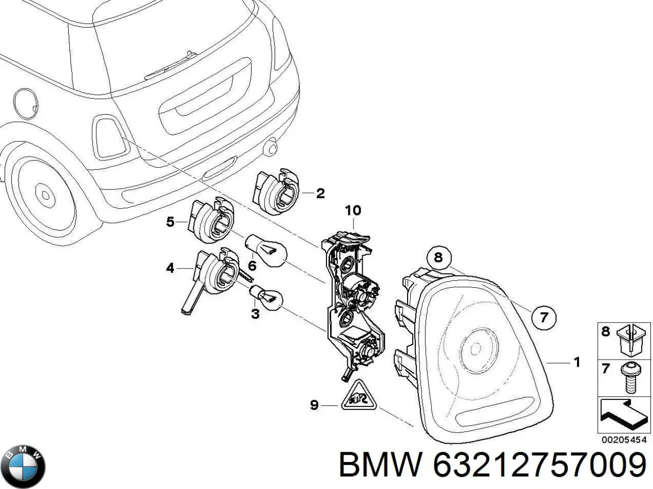 Lanterna traseira esquerda BMW 63212757009 preço, a partir de 78,49 USD
