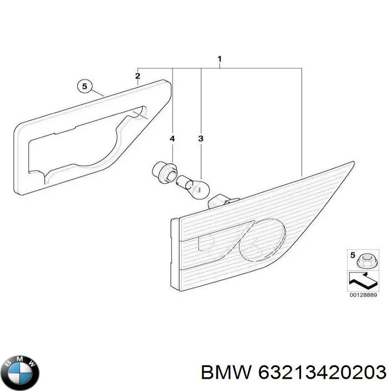 Lanterna traseira esquerda interna BMW 63213420203 preço, a partir de 83,43 USD