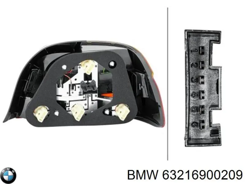 63216900209 BMW Lanterna traseira esquerda