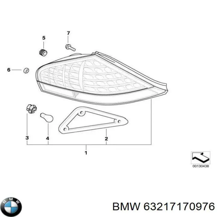 63217170976 BMW Lanterna traseira direita