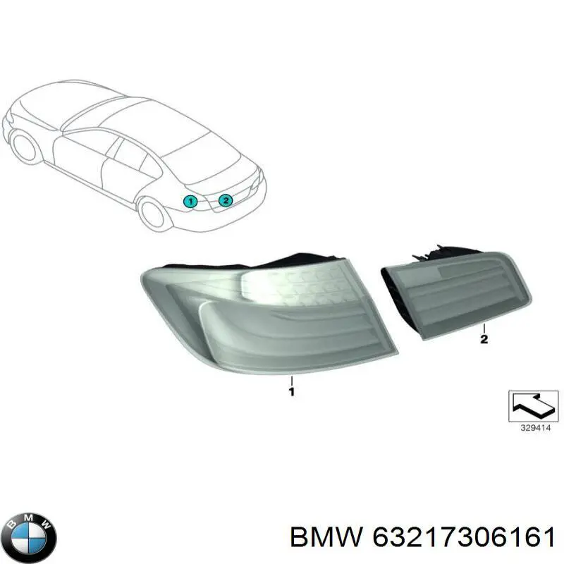 Lanterna traseira esquerda externa BMW 63217306161 preço, a partir de 271,14 USD
