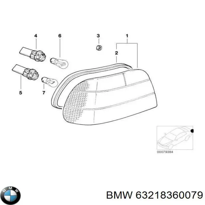 Lanterna traseira esquerda BMW 63218360079 preço, a partir de 525,99 USD