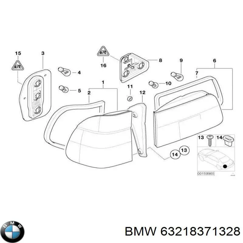 Lanterna traseira direita externa BMW 8361672 preço, a partir de 73,34 USD
