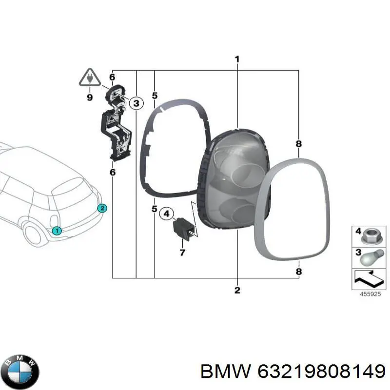 Lanterna traseira esquerda BMW 63219808149 preço, a partir de 131,53 USD