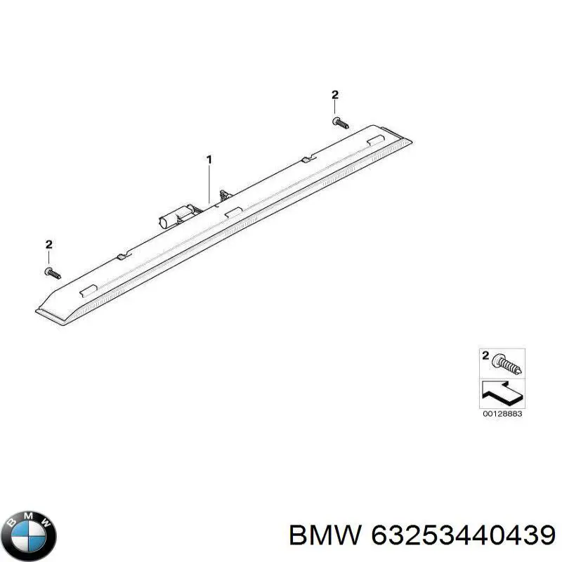  Sinal de parada traseiro adicional BMW X3 SUV (E83) (2004 - 2010) 