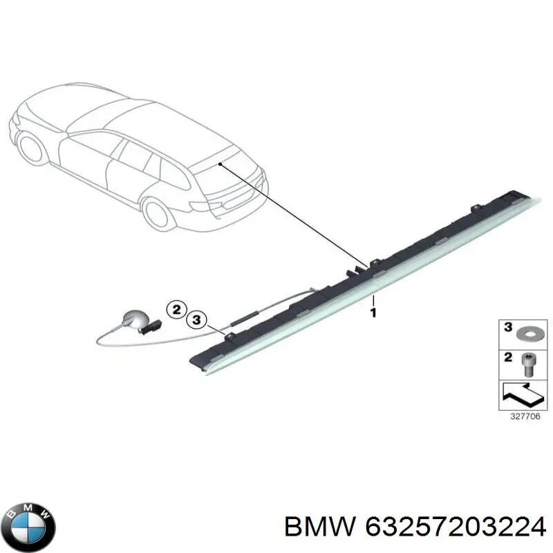 Sinal de parada traseiro adicional BMW 63257203224 preço, a partir de 109,15 USD