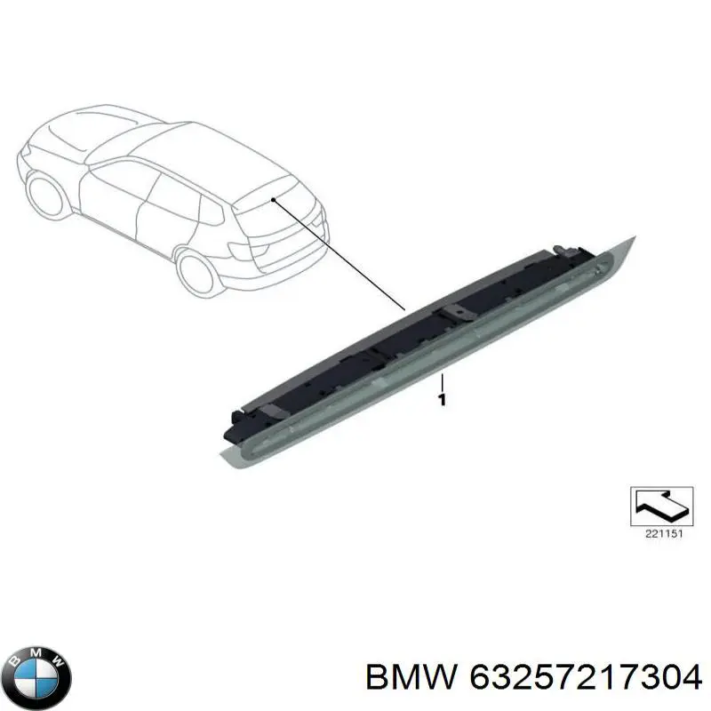 Sinal de parada traseiro adicional BMW 63257217304 preço, a partir de 116,37 USD