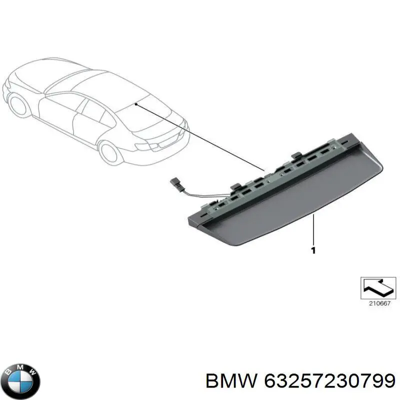 63257230799 BMW Sinal de parada traseiro adicional
