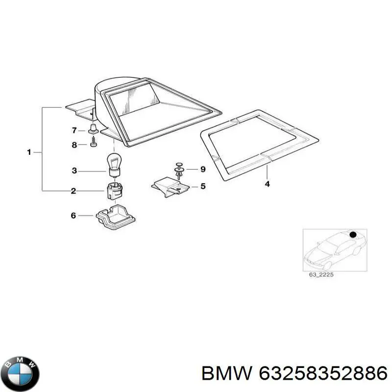 Sinal de parada traseiro adicional BMW 7  E38