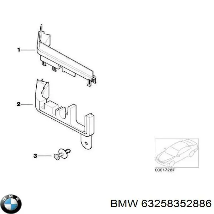  Sinal de parada traseiro adicional BMW 7 sedan (E38) (1994 - 2001) 