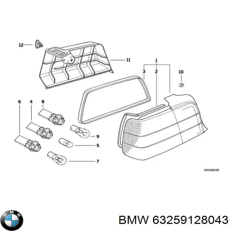 Compre 63259128043 BMW Porca de fixação de tubo de admissão do silenciador (de calças)