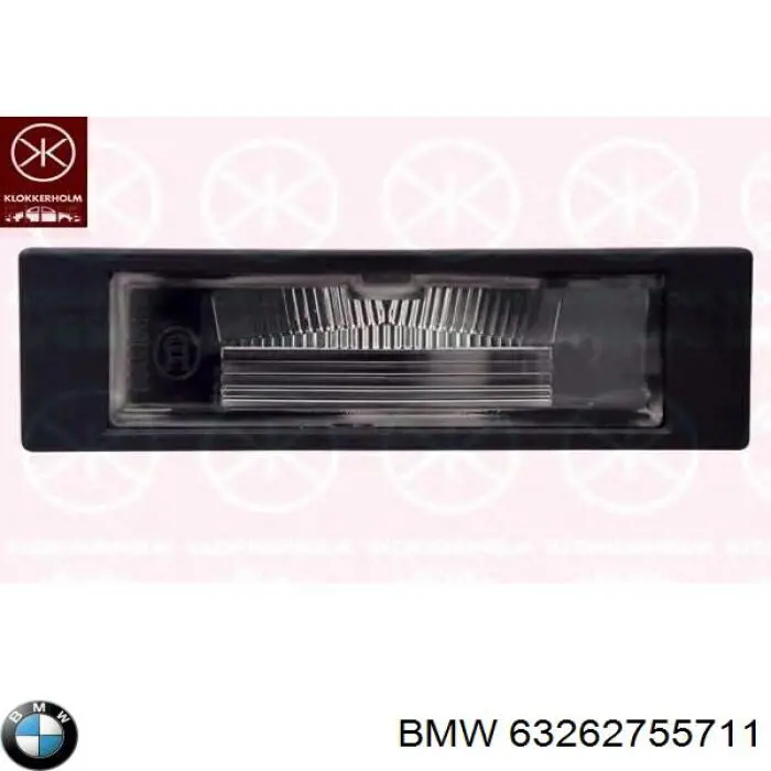 63262755711 BMW Lanterna da luz de fundo de matrícula traseira
