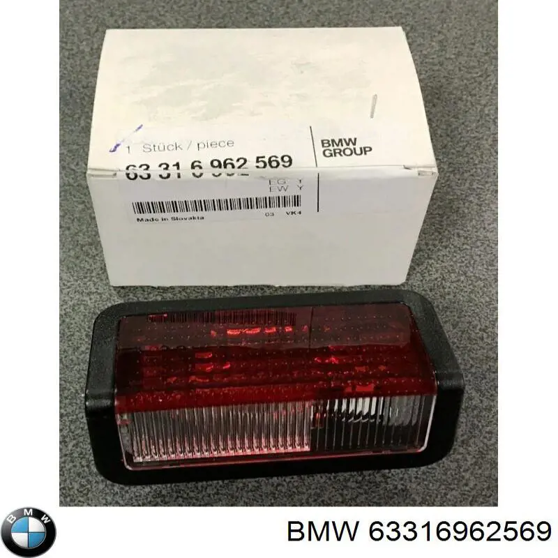63316962569 BMW Lâmpada de iluminação de porta-malas