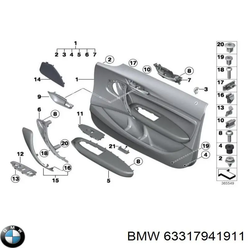 63317941911 BMW Lâmpada da luz de fundo na porta