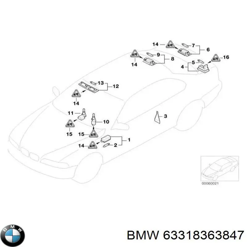  BMW 63318363847 preço, a partir de 18,72 USD