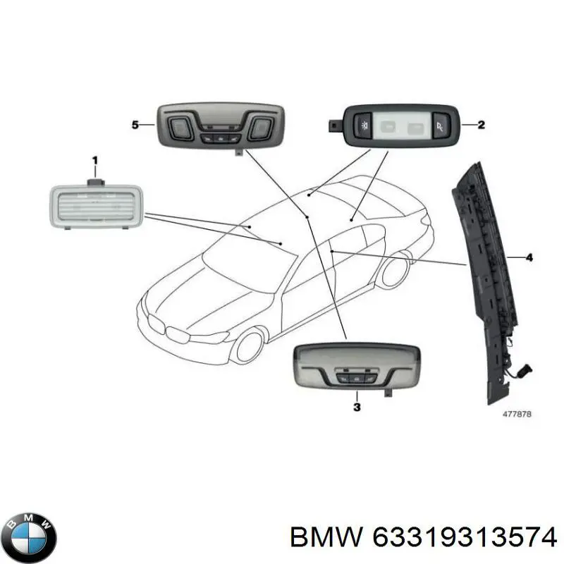 Lâmpada da luz de fundo na porta BMW 63319313574 preço, a partir de 43,04 USD