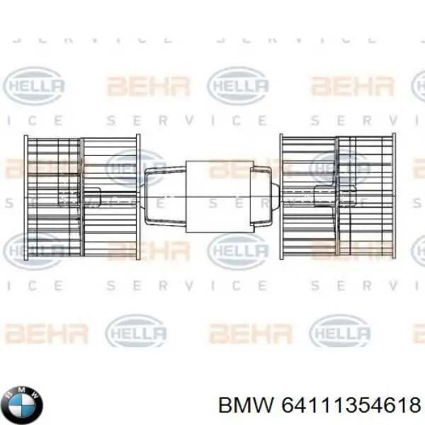 Motor de ventilador de forno (de aquecedor de salão) BMW 64111354618 preço, a partir de 64,61 USD